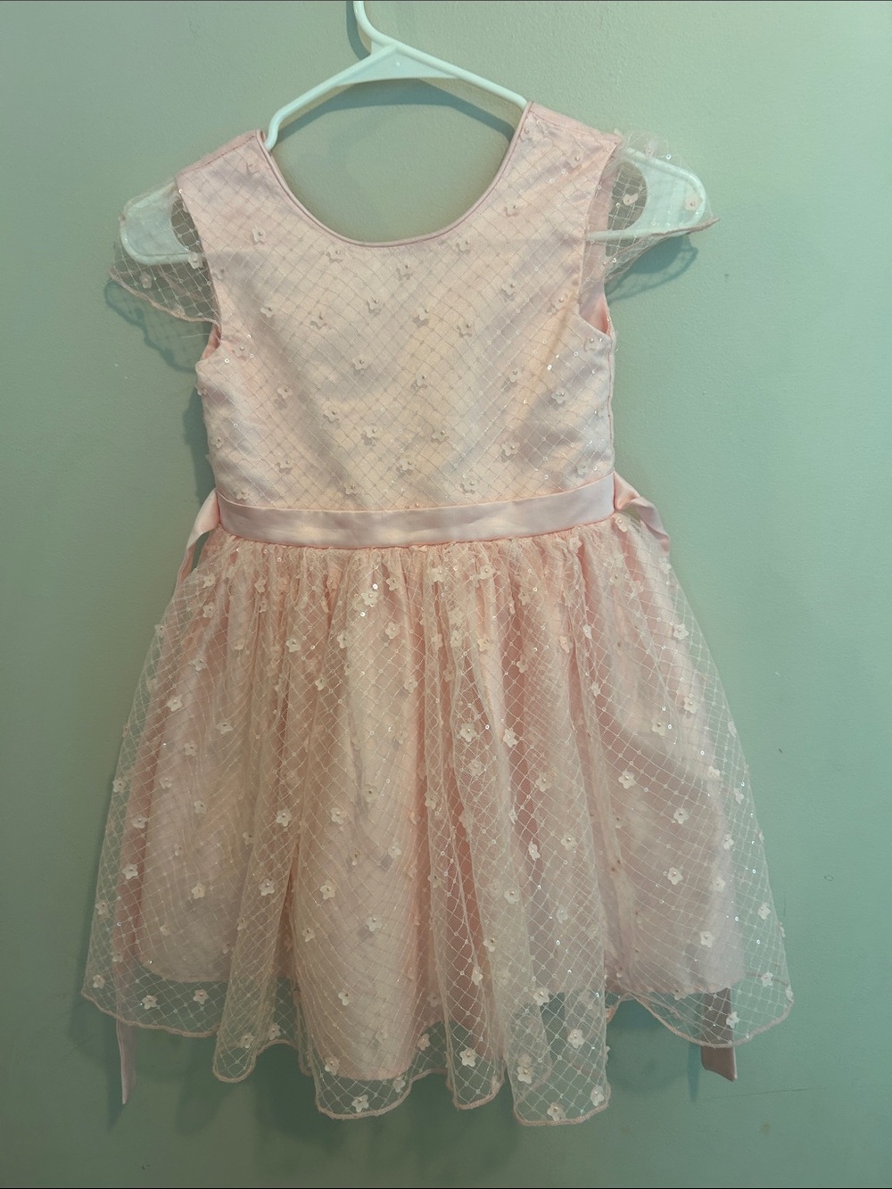 Jessica Simpson Light Pink Floral Tulle Party Dress